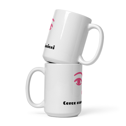 Cerco Mare Mug – Pink Face &amp; Italian Quote