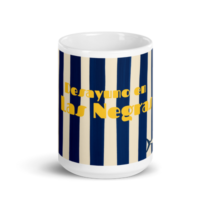 Marina Mug – Navy Stripes &amp; Boat Detail
