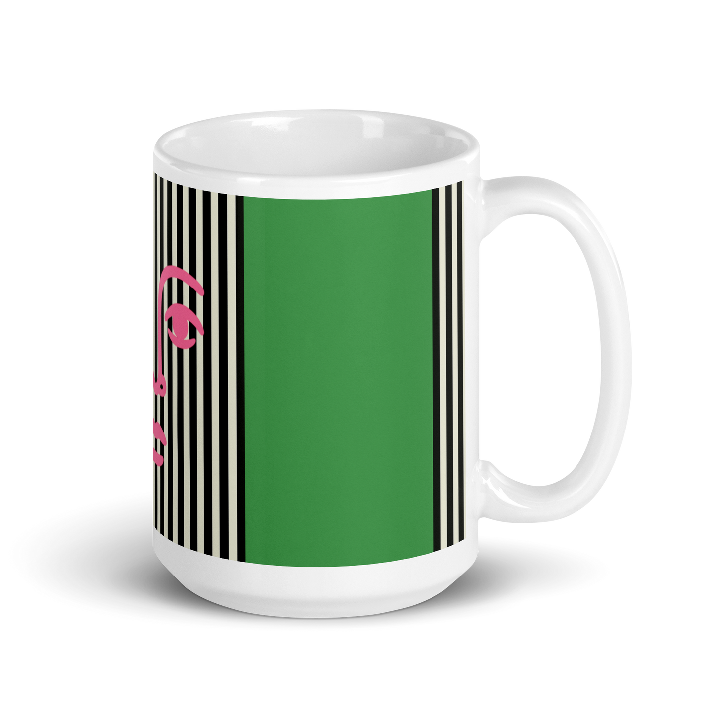 Bold Face Mug – Green, Black &amp; Pink