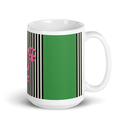 Bold Face Mug – Green, Black &amp; Pink