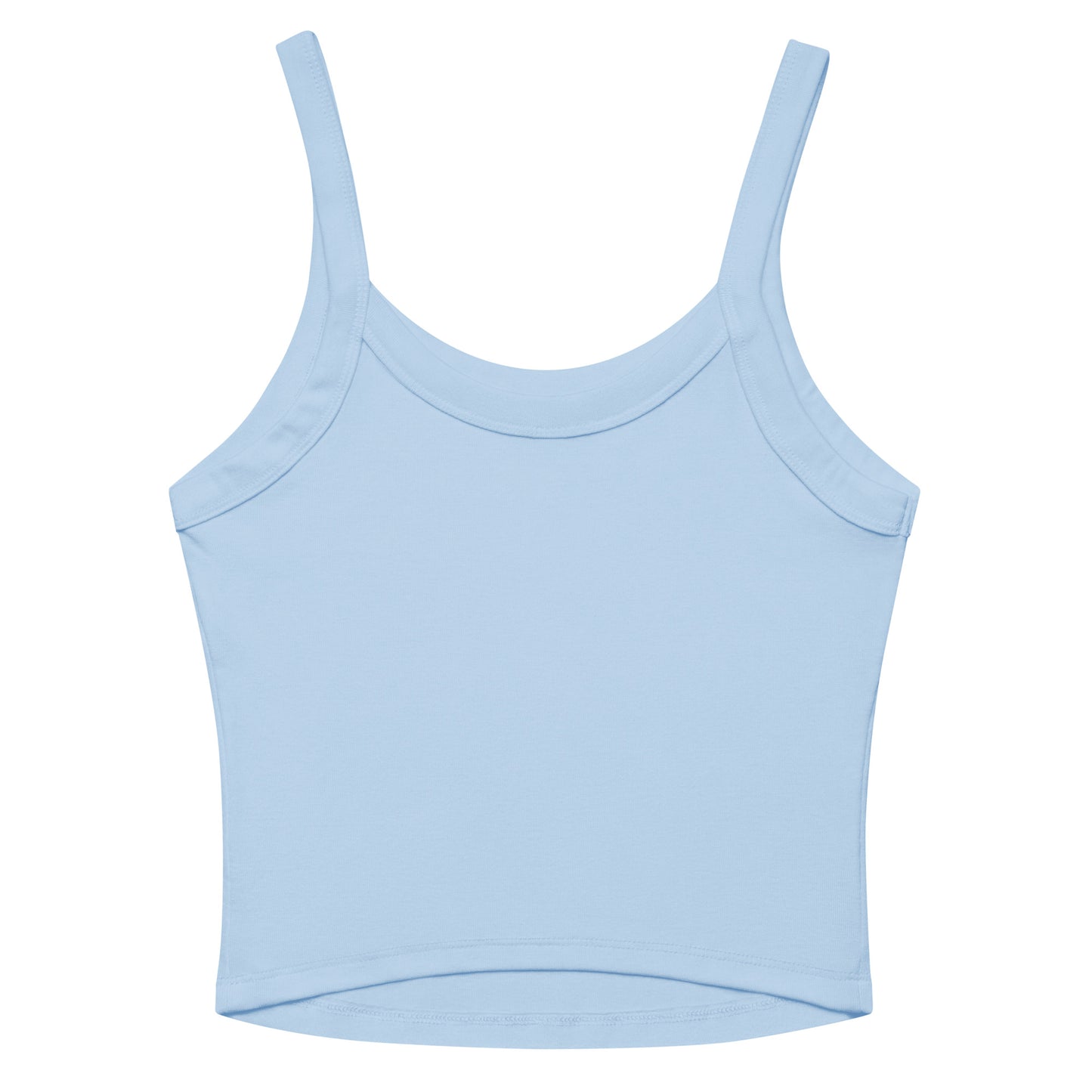 Women's light blue tank top with VACACIONES text - Summer vacation sleeveless shirt
