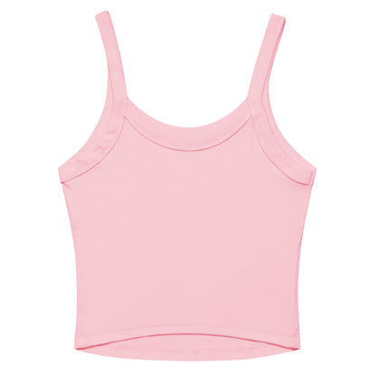Women's pink tank top with VACACIONES text - Summer vacation sleeveless shirt
