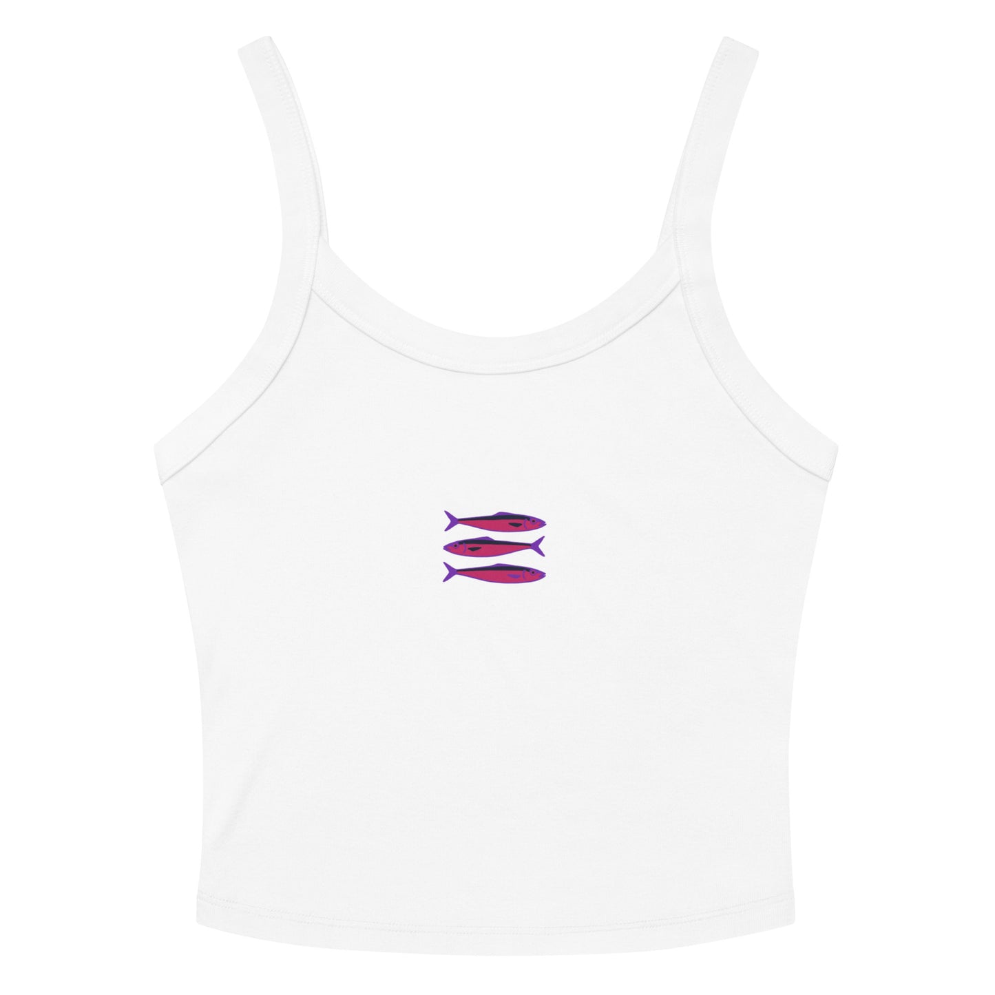 Violet sardines tank top for women - Mediterranean summer sleeveless shirt